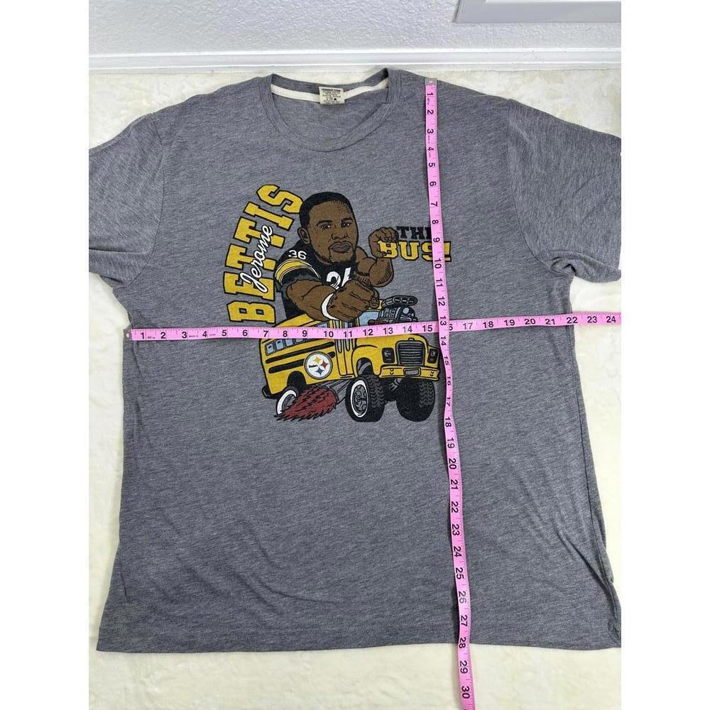VTG Homage Jerome Bettis “The Bus” Tee Men’s XL Gray NFL Steelers Graphic - Picture 6 of 7
